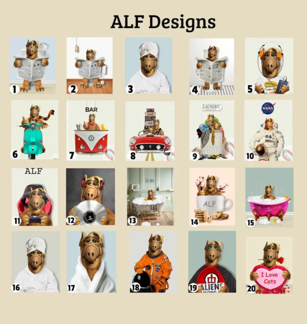 Discover Timeless Charm: Unique ALF Portraits for Nostalgic Décor Memorable Gifts