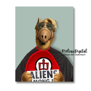 Discover Timeless Charm: Unique ALF Portraits for Nostalgic Décor Memorable Gifts