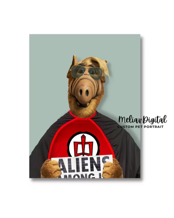 Discover Timeless Charm: Unique ALF Portraits for Nostalgic Décor Memorable Gifts