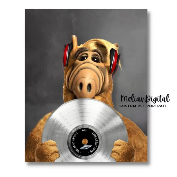 Alf in the Bathroom in the 80s Vintage Alien Life form Retro Alien